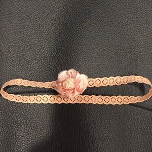 Baby floral and lace headband